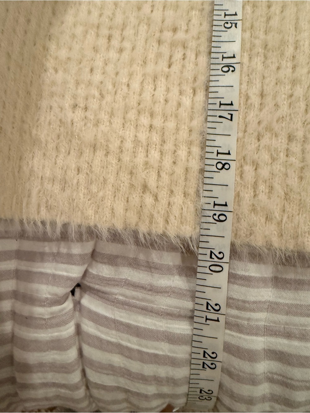 Sadie and Sage Cream Ribbed Short-Sleeve sweater M - Picture 4 of 4
